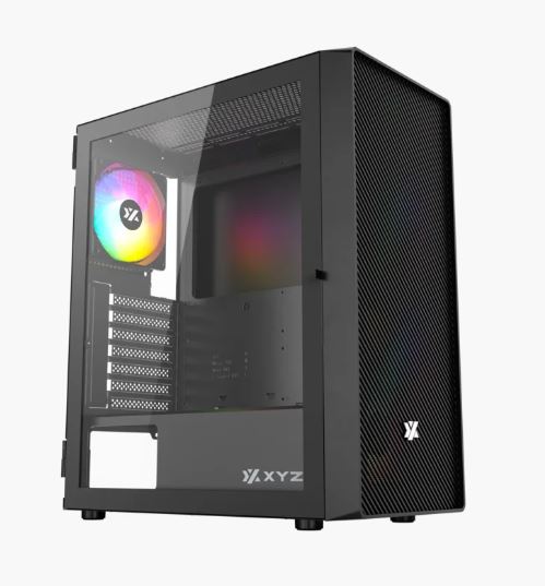 Case XYZ Airone 50 MESH,  NEGRO, ATX,  MIcro ATX, ITX- 4 fans, ARGB, X-CS-AIRONE50-M-B/XYZ-SA-953