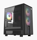 Case XYZ, ATOM, Incluye 3 x 120mm Pulsar ARGB fans X- Soporta M-ATX, and ITX, CS-ATOM-B/XYZ-SA-912