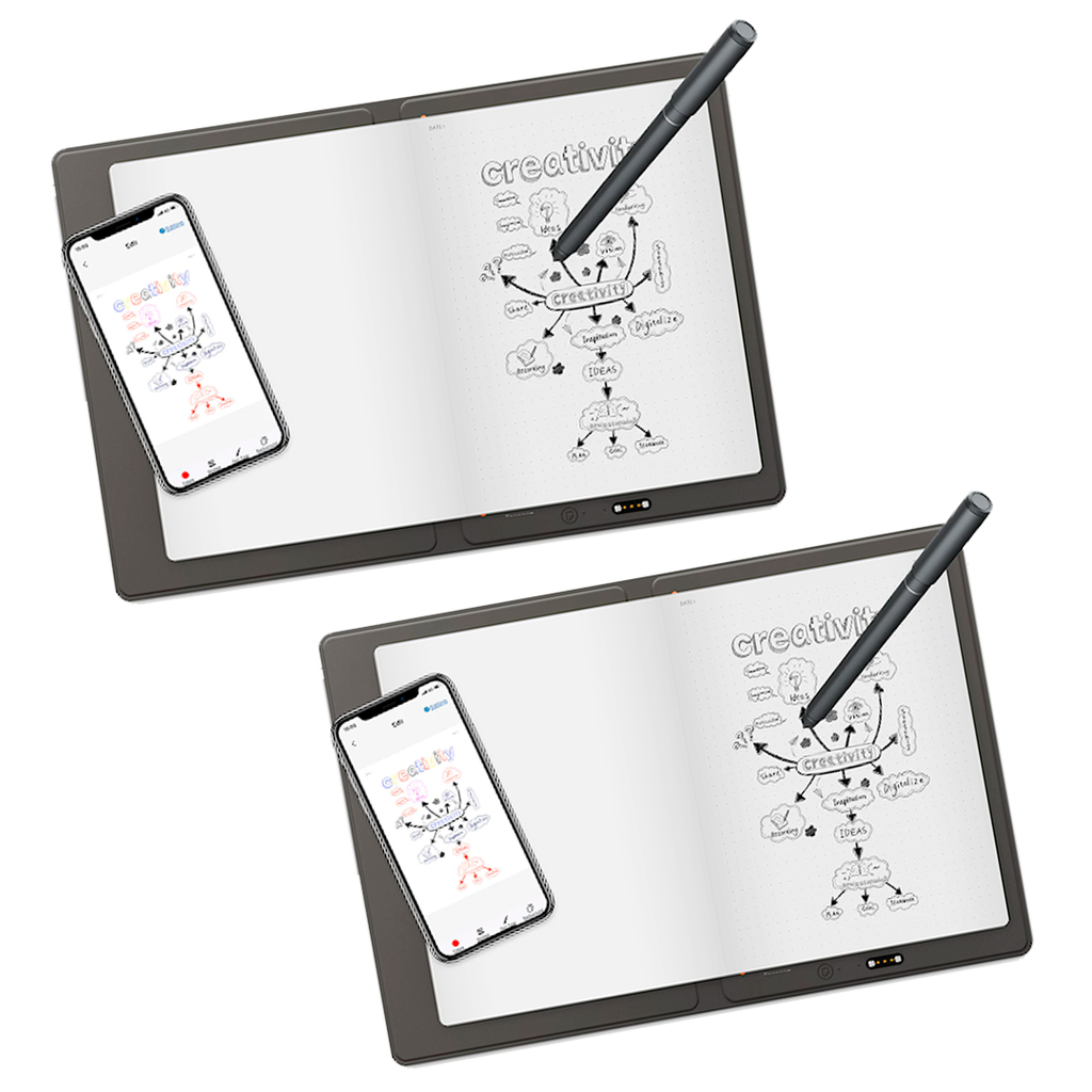 2XTANTO 💸 | Libreta digital, Smart Note Plus XP PEN, Bluetooth Gris KT