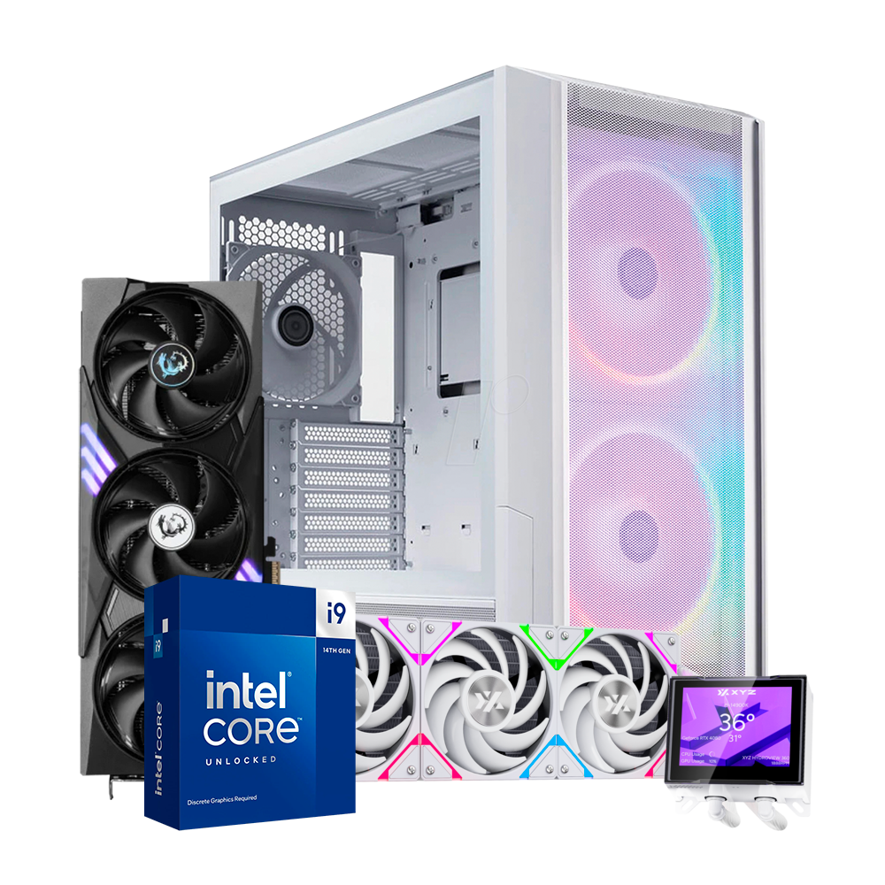 Pc 216Pro Intel i9 14900KF, RTX 5060 Ti 16GB, RAM 32GB DDR5, SSD M.2 1TB, AIO Enfriamiento HydroView 360MM, 750W 80+