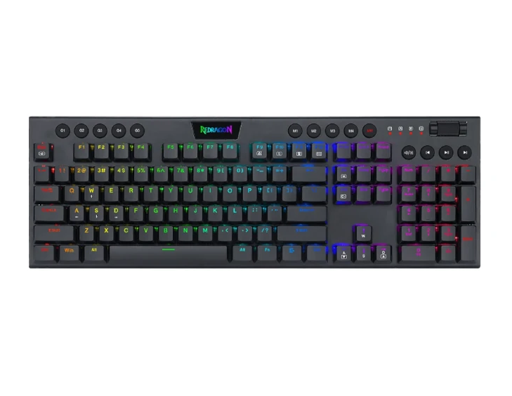 Teclado Redragon Horus Usb-c Negro RGB Switch Rojo K-619 Mecanico FULL HORUS