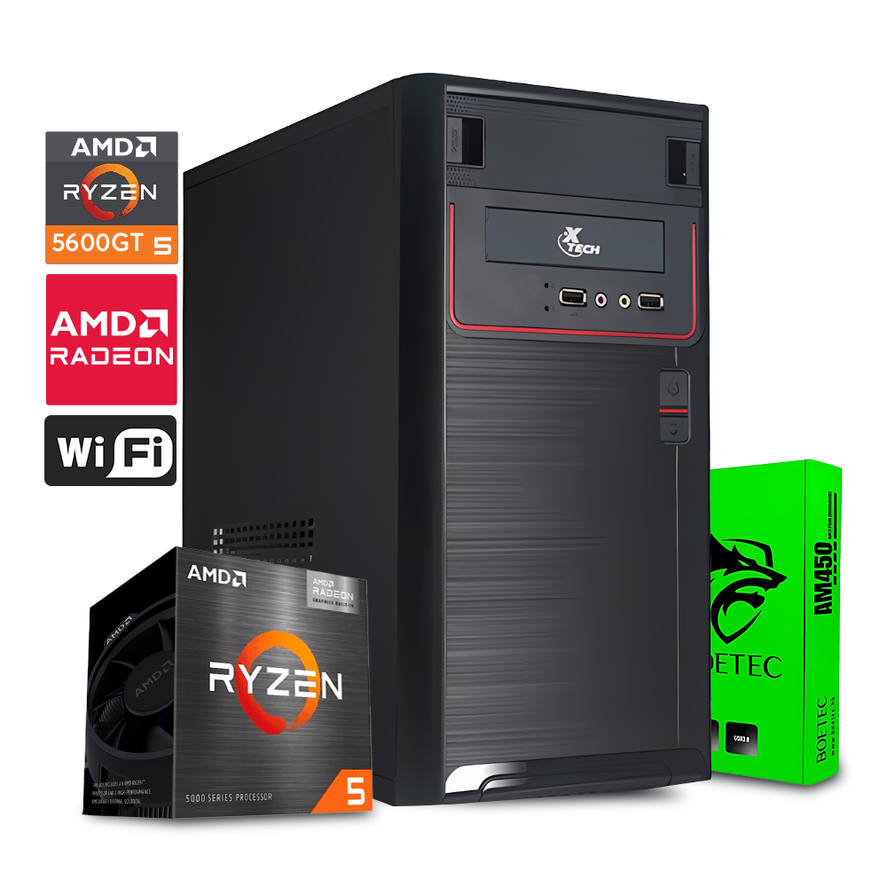 Computadora Standard Ryzen 5 5600GT / A520 / 32GB DDR4 / 256GB M.2 SSD / 600W / WiFi USB