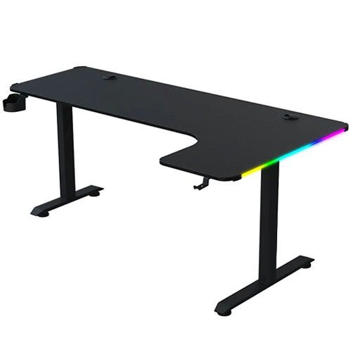 Escritorio Gamer Redragon GD-3200-L-R - 160x60cm en L - (Lado Derecho) Diseño Fibra de Carbono - Negro