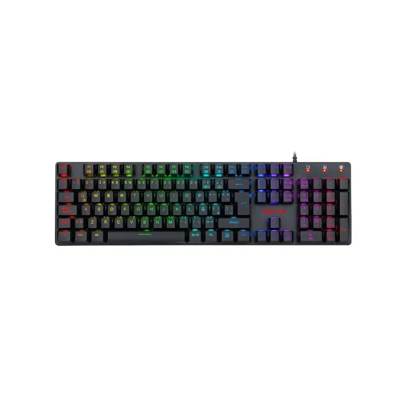 Teclado Mecanico Redragon Shrapnel Negro, Switch Azul, Full Size, Low Profile, USB Tipo A, RGB Chroma, K589RGB SP-BLUE 