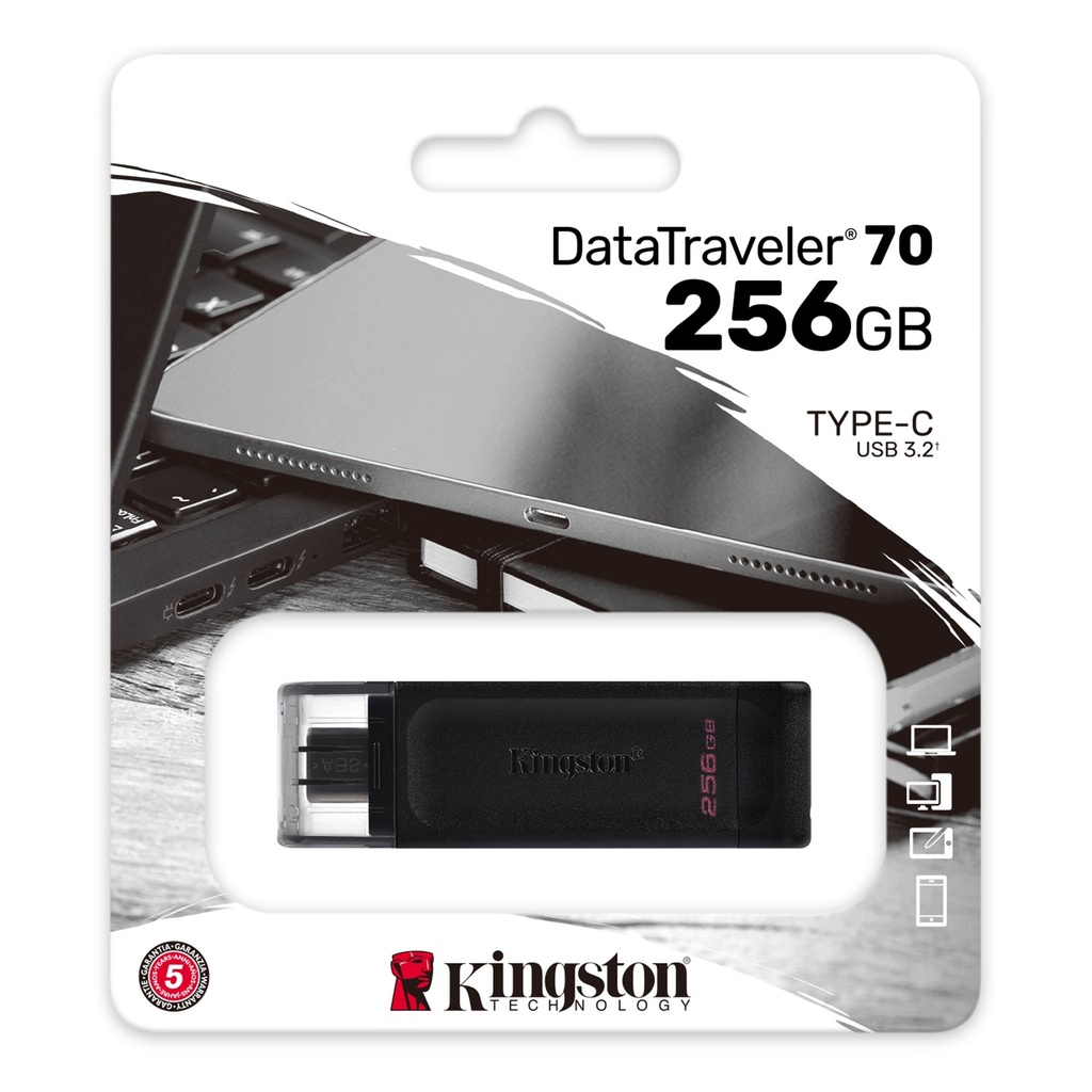 Memoria USB tipo C, 256GB  Kingston Data traveler 70 usb 3.2