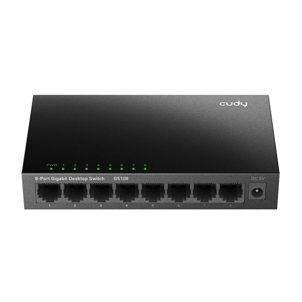  Switch Cudy 8 Puertos 10/100/1000 Mbps - Negro - GS108 