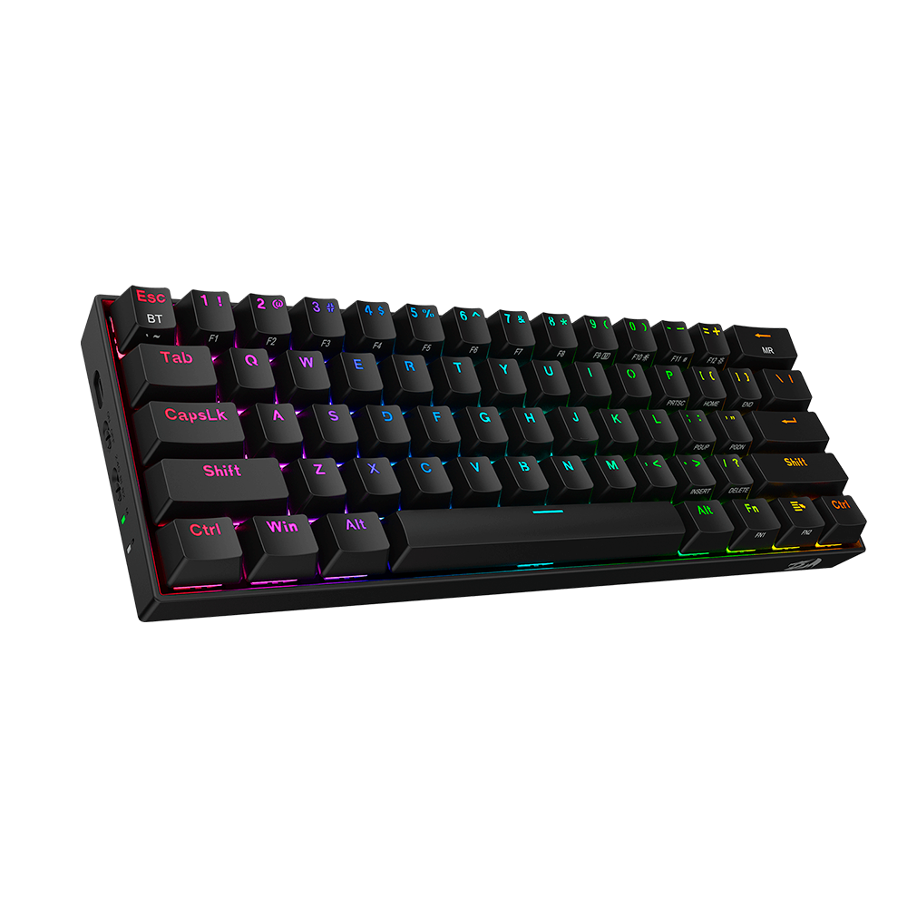 Teclado Redragon Draconic Pro - Chroma RGB Dust-Proof Red - Cable+ Inalambrico 2.4+ Bluetooth Negro - K530RGB-PRO