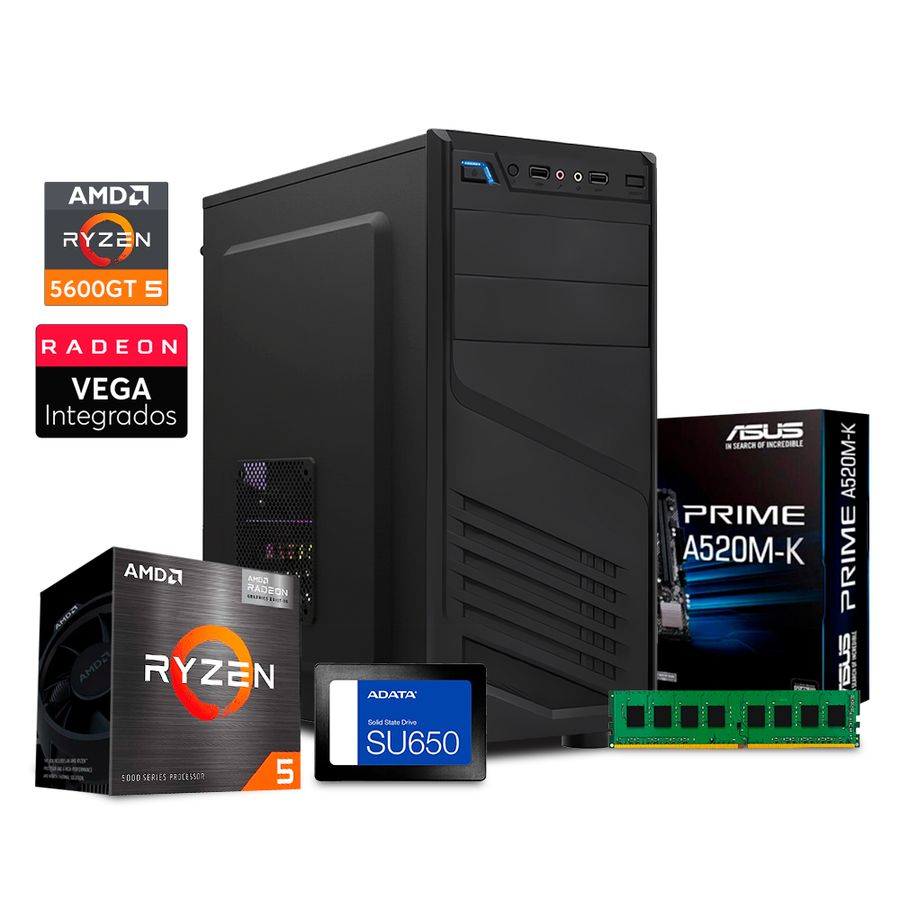 PC Standard GT, Ryzen 5 5600GT/ A520M-K/ 16GB DDR4 3200MT/ SSD 256GB / CaseXTQ-200 600W