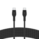Cable Belkin Pro Flex USB-C a USB-C con correa 3Mts, Negro, CAB011bt3MBK