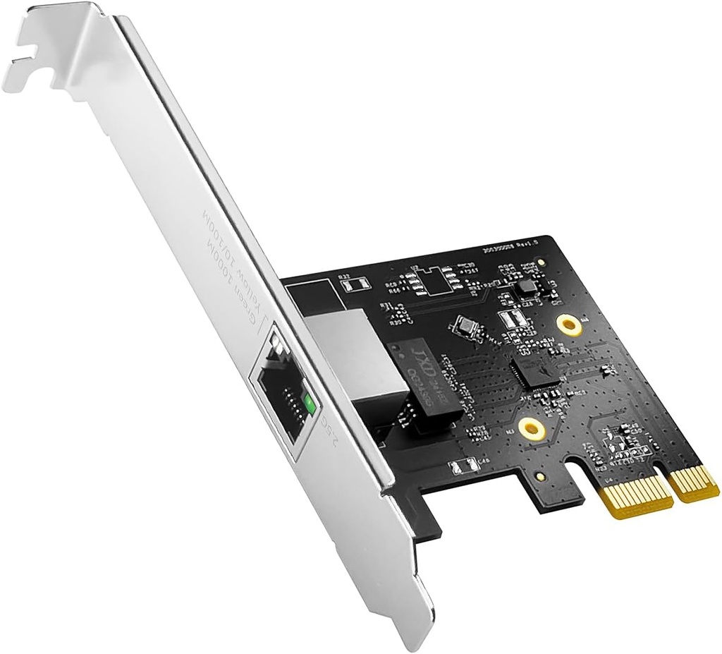 Adaptador Cudy Ethernet PCIE, 2,5 Gbps, Windows, Linux, 10/100/1000/2500 Mbps Ethernet Port, DSM, PE25