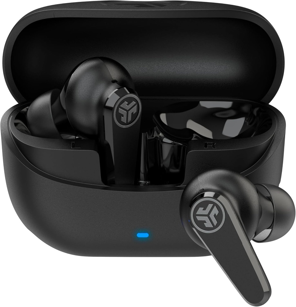 Audifonos JLab Go Pods ANC True,  Bluetooth, Cancelación de Ruido , Más de 26 Horas de bateria, IP55, 2 microfonos, Color Negro - EBGOPODSRBLK124