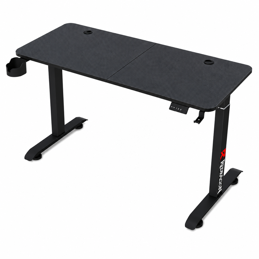 Escritorio Gamer Redragon Elevable GD-3500-M en 2 partes - Altura Ajustable 72 a 117cm - 140x60cm - Eléctrico - Negro 