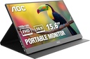 MONITOR Portatil AOC 15.6" FHD , PANEL IPS,  2MS, 2- PUERTOS USB-C (ALIMENTACIÓN Y VIDEO), 1 × MINI HDMI, ALTAVOCES INTEGRADOS (2 × 1W) + Cover - 16T20