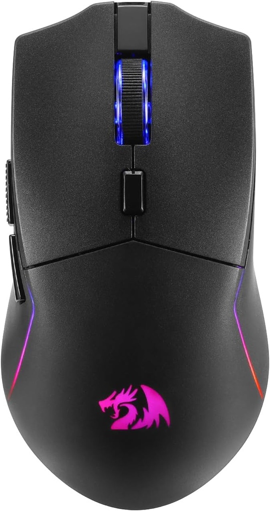 Mouse Redragon Naga - Negro - Wireless - M730-WL RGB, 10000DPI, 5 niveles de DPI ajustables Diseño ligero de 62 g