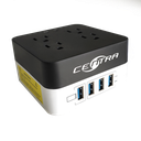 Protector de Voltaje Centra TO GO 4 Salidas, 4 puertos USB, CSTOGO