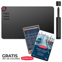 Tableta de dibujo XP PEN Deco 03 Inalámbrica 25.4x14cm (10x5.62") - Black/Red  + GRATIS 12 Pack Colores Acuarelables  - KT