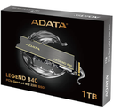 Unidad de estado solido M.2 ADATA Legend 840 1TB PCIe Gen4 x4 NVMe 1.4, SSD de hasta 5,000 MB/s ALEG-840-1TCS
