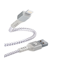 CABLE USB A LIGHTNING BLANCO- ARGOM DURA LIGHTNING DE NYLON  1.8M/6FT ACAARG-CB0023WT