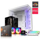 PC Gaming Flow H6, Ryzen 5 8700G + Aquapulse Fusion 360mm, 32GB RAM DDR5, SSD M.2 512GB, RX 9070 OC 16GB, B650M, PSU 750W 80+ Bronce, H6 Flow RGB Case