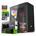 Computadora Gaming FIFTY Mesh | Ryzen 5 5600GT / B550M / RTX 5050 8GB / 32GB DDR4 / 1TB M.2 / 600W / WiFi USB 