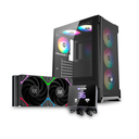 Bundle Enfriamiento liquido XYZ Hydrotemp 240mm Negro - XYZ-SA-850 + Case XYZ  AIRONE 300-X MESH NEGRO, 6 x 120mm ARGB fans KT