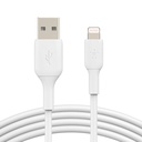 Cable Belkin Boost, iPhone/iPad Lightning a USB-A, 2 Metros, Certificación MFi, Negro, CAA001bt2MWH