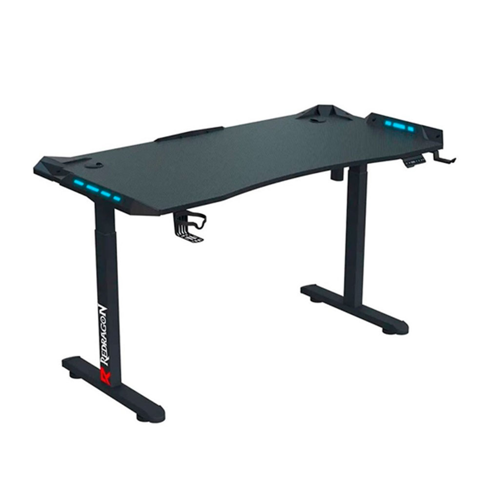 Escritorio Gamer Redragon Elevable, Ajustable 72 a 117cm altura – 120×60cm,  Negro - RGB - GD-3300-S