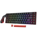 Teclado Mecanico Inalambrico  Redragon Castor Pro Portable - K631RGB-PRO-P