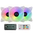 Kit de ventiladores CoolMoon RGB White x3 de 120MM + Control