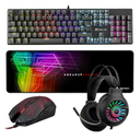 KIT Gaming Teclado Mecanico, Mouse, Mousepad y Headset